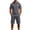 Dark Gray, variant on Miqool Men's Shorts Set Short Sleeve Hoodie Drawstring Waist Casual Summer Sportswear Loungewear Two Piece