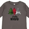 thumbnail image 4 of Inktastic Feliz Navidad Plaid Trees Boys or Girls Long Sleeve Toddler T-Shirt, 4 of 5