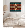thumbnail image 3 of Turquoise Red Wall Art for Living Room,Canvas Picture Wall Decor for Bathroom Bedroom,Southwest American Native Abstract Pattern Painting Artwork for Office Kitchen Hallway Dining Room Decor 20"x24", 3 of 8