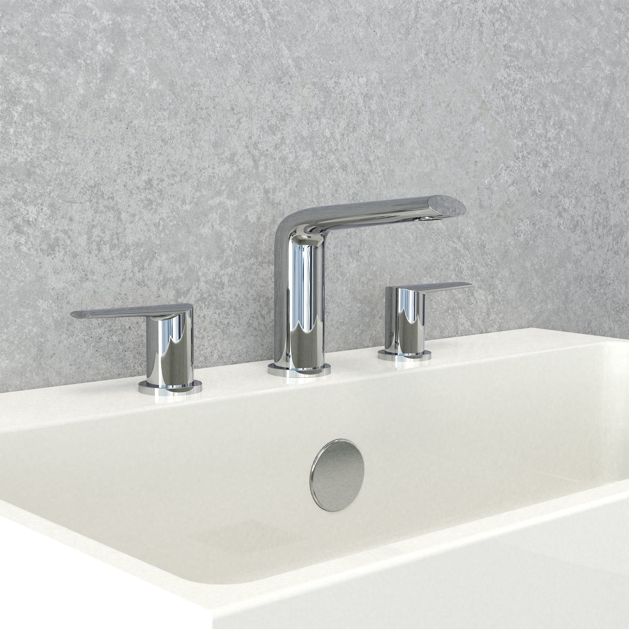 Belanger OPA79CCP Two-Handle Widespread Bathroom Faucet with Drain Assembly, Polished Chrome