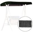 thumbnail image 1 of Toldo de repuesto para asiento de columpio, funda de repuesto para 3 plazas, funda impermeable para columpios de jardín y patios (tamaño: 191 x 120 x 23 cm, color: negro), 1 of 5