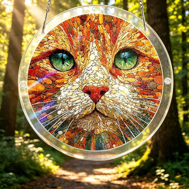 7.3 Inch Sun Catchers Indoor Window, Acrylic Rainbow Suncatcher Window Hanging Decoration for Living Room Bedroom Summer Home Balcony Ornaments Decoration, Birthday Gifts for Women, Men, and Mom