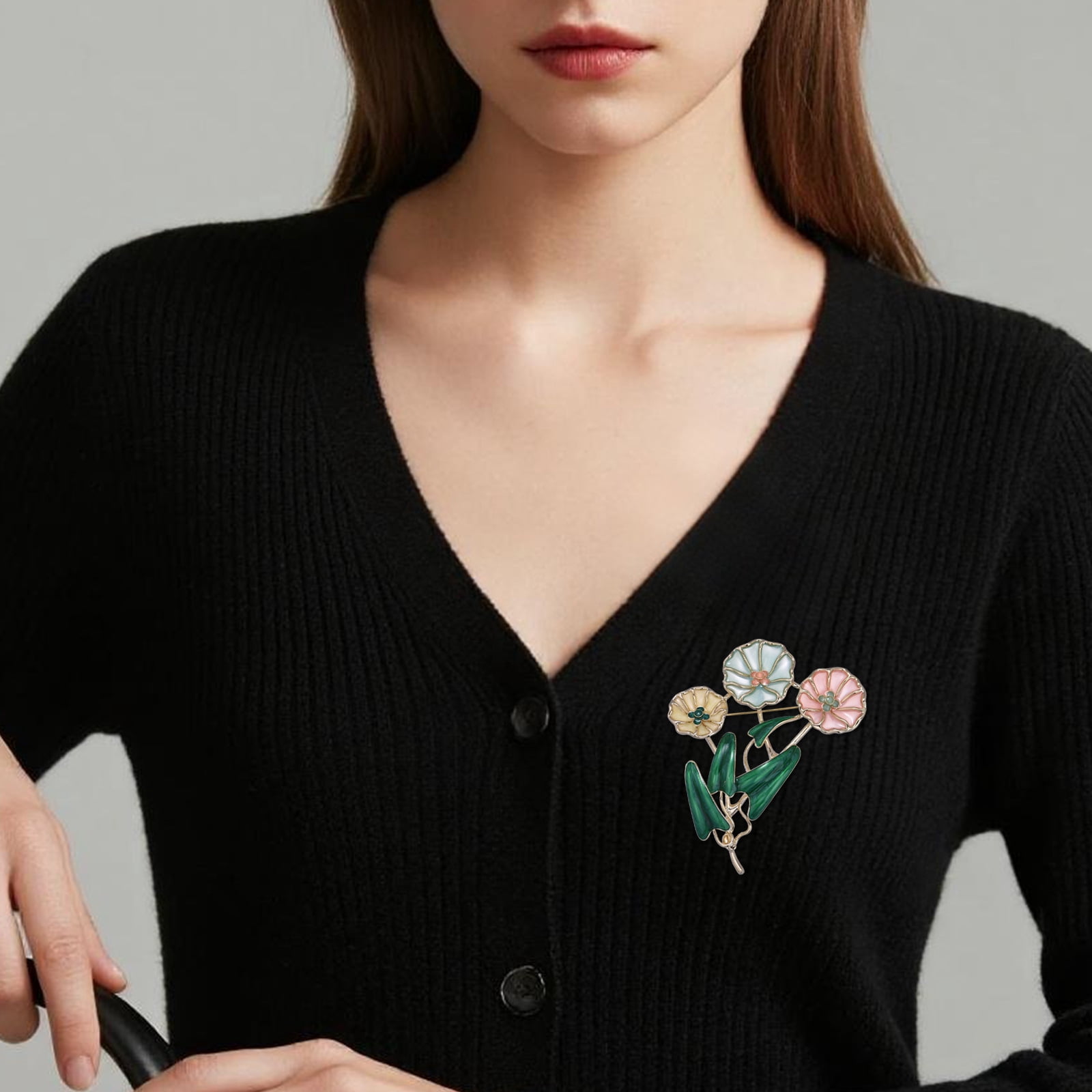 Cute Colorful Petunia Brooch Floral Brooch For Jewelry Holiday Dancing Party Ceremony