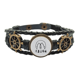 thumbnail image 1 of facepalm negro lindo patron de chat  Pulsera marina tejida en cuero, 1 of 4
