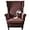 Brown, variant on SHANNA Waterproof Wingback Chair Cover, Stretch Jacquard Wing Chair Slipcovers 2 Piece, Wingback Armchair Sofa Furniture Protector, Dark Gray