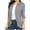 Gray #1, variant on XWSHYW Women Clothing Summer Cardigan for Women Nine-Quarter Sleeve Cardigan Tops Solid Color Soft Draped Ruffles Cardigan Gray L