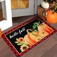 thumbnail image 4 of Waipfaru Hello Fall Pumpkin Doormat Outdoor,Patterned Pumpkins Sunflowers Entrance Doormat ,Non-Slip Durable Washable Floor Mat for Indoor Outdoor 18X30 inch, 4 of 8