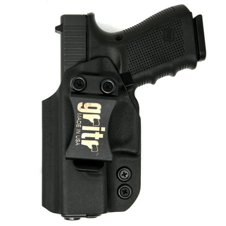 Gritr Holsters Universal Holster for Glock 17, 19, 22, 23, 26, 27, 31, 32, 33 (Gen 1-5) - IWB Holster - Inside The Waistband, Made in USA, KYDEX, Right (Best Glock 22 Iwb Holster)