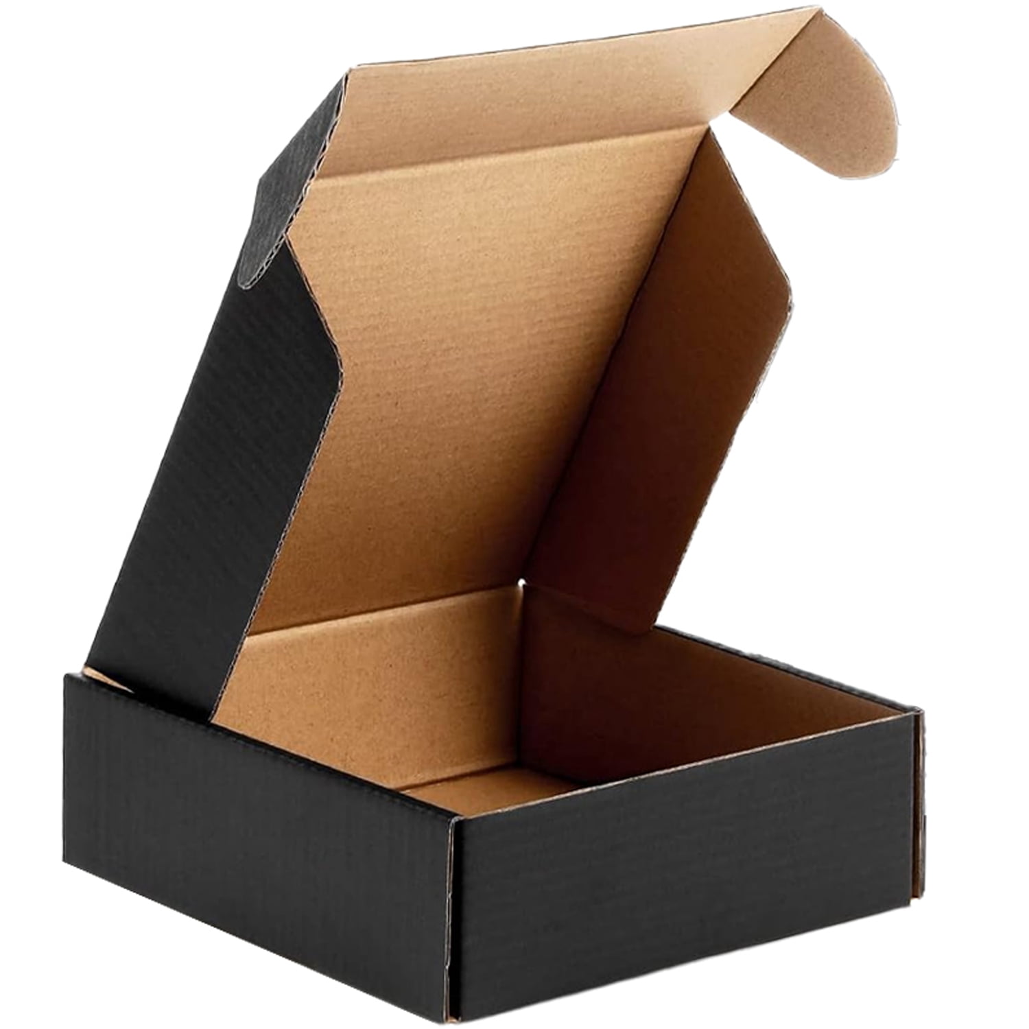 Ucanpack Corrugated Mailer Box Packing Supplies For Moving Black (Kraft Inside) Large 18 x 18 x 2¾" - 25 Pcs