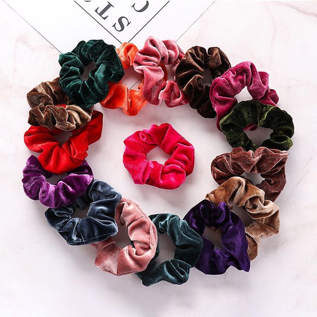 CARBONLIKE Fashion Velvet Scrunchie Accesorios para el cabello Bandas de goma para el cabello Scrunchie para el cabello LingWen 8390612313790