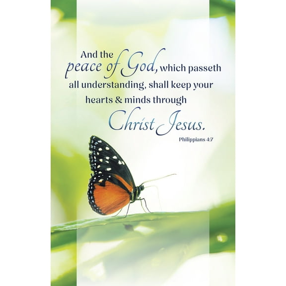 Funeral Bulletin: And the Peace (Package of 100): Philippians 4:7 (Kjv), (Paperback)