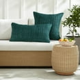thumbnail image 6 of Home Soft Things 2 Piece Cable Knit Throw Pillow Cover - Deep Teal - 14" x26", 6 of 7
