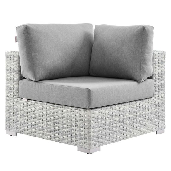 Lounge Chair, Rattan, Wicker, Grey Gray, Modern Contemporary Urban Design, Outdoor Patio Balcony Cafe Bistro Garden Furniture Hotel Hospitality