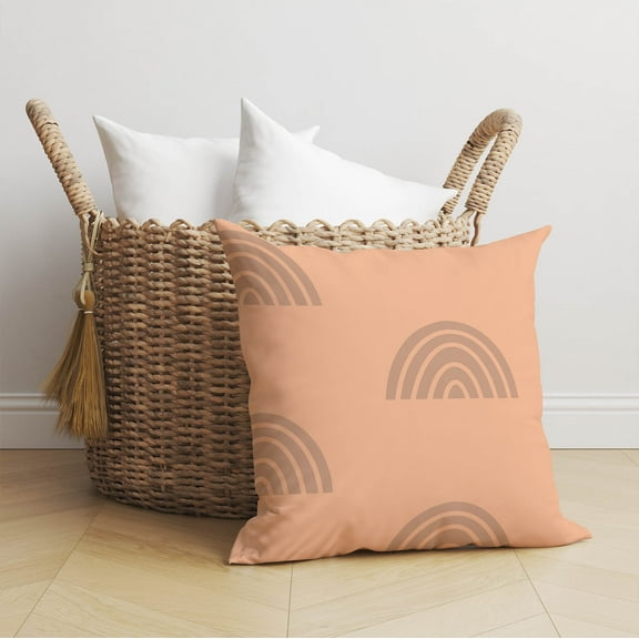 Bows Match Peach Throw Pillow