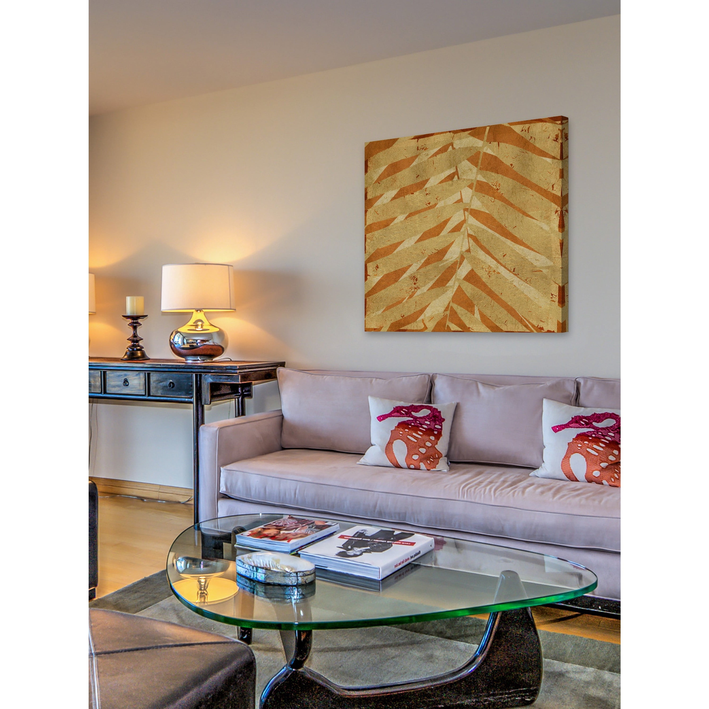 "Palm Fossil I" Painting Print on Wrapped Canvas