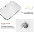 thumbnail image 5 of dokea Ceramic Undermount Bathroom Sink - 22.05" White Porcelain Basin, 5 of 9