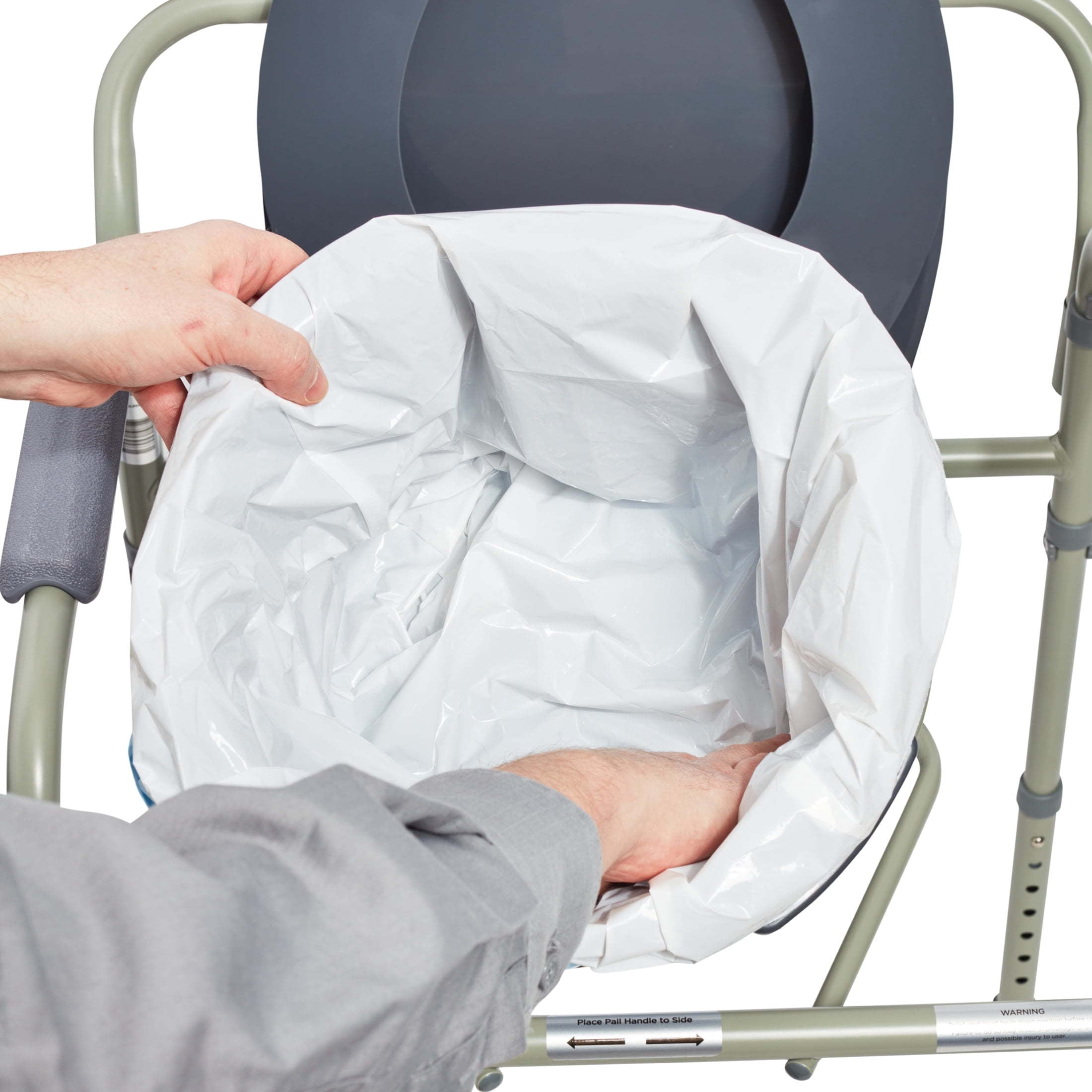 Equate Bed & Bath Commode Liner Bags with Absorbent Pad, 12 Count