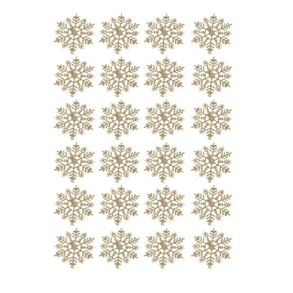 Xihbxyly Despacho de Almacén Adornos para Árbol de Navidad, Simulación de Copos de Nieve, 24 Unidades