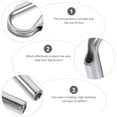 thumbnail image 4 of KAKOWELY Stainless Cable Clamps 4pcs Professional Cable Fixing Thimble Rigging Unique Fixing Workpiece1.69"X1.38"X0.35", 4 of 5