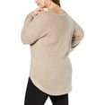 thumbnail image 2 of I.N.C Womens Waffle Side Zip Pullover Sweater, Beige, Plus Size, 1X, 2 of 2