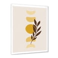 thumbnail image 2 of Designart 'Abstract Geometrical Moon and Sun With Leaf VII' Modern Framed Art Print, 2 of 4