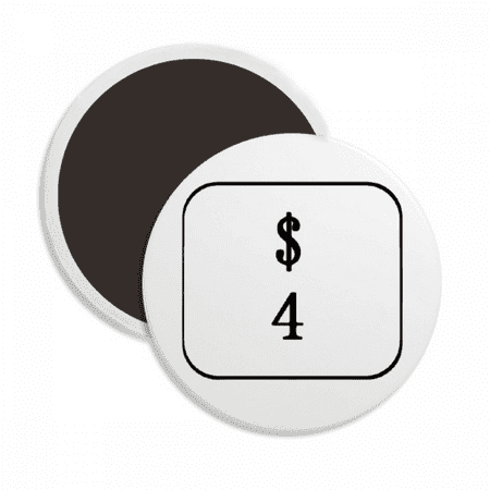

Keyboard Symbol 4 Round Ceracs Fridge Magnet Keepsake Decoration