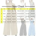 thumbnail image 4 of Bovxnpu Plus Size Jumpsuits for Women, Women's Summer Casual Overalls Loose Wide Leg Jumpsuits Baggy Rompers with Pockets, Woman Sleeveless Elastic Waist Jumpsuits M, 4 of 9