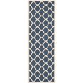 thumbnail image 1 of Safavieh Courtyard Navy Indoor Outdoor Rug - Runner 2'3" x 14', 1 of 5
