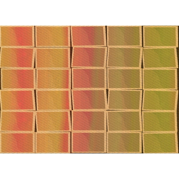 Ahgly Company Indoor Rectangle Patterned School Bus Yellow Area Rugs, 4' x 6'