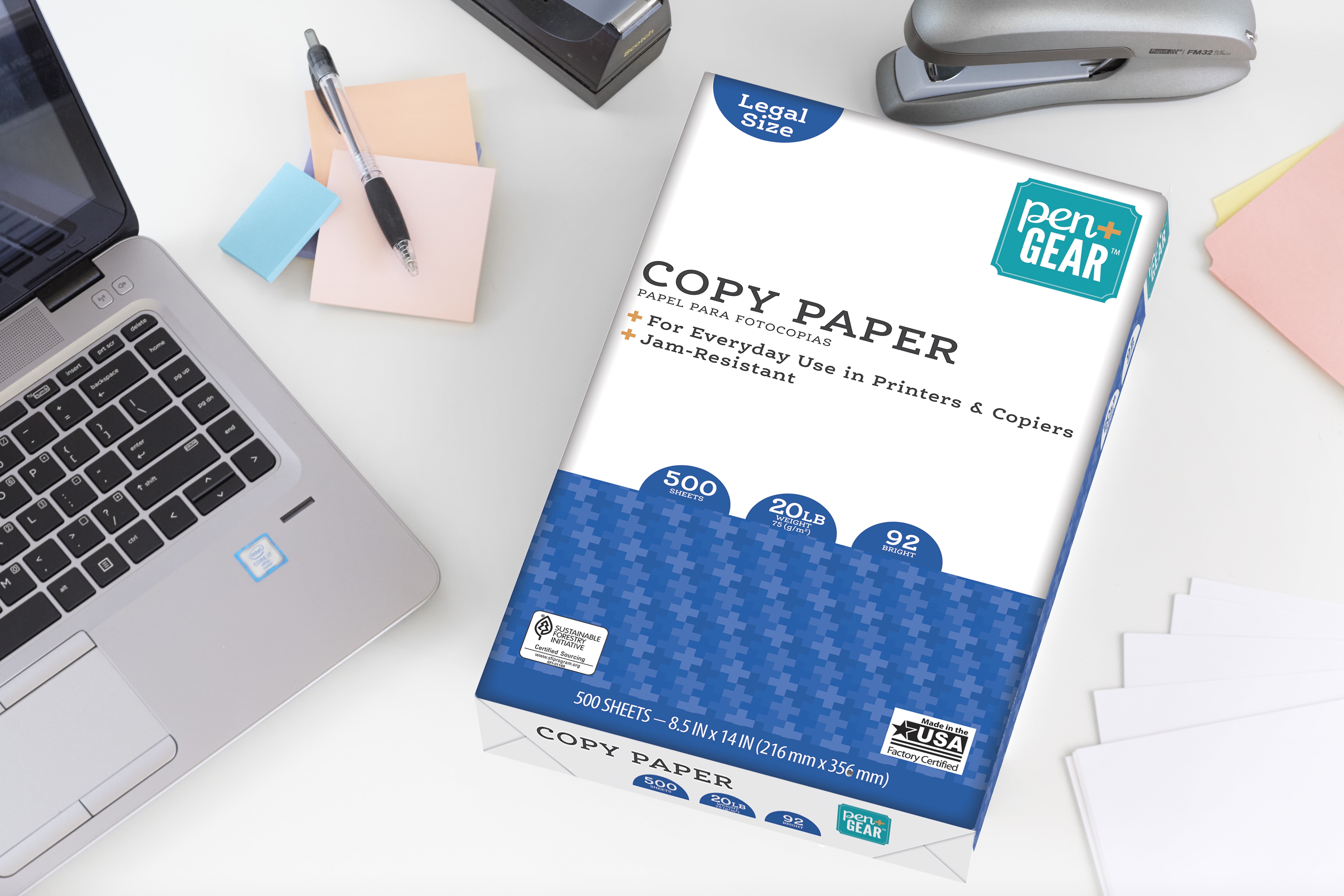 Pen+Gear Copy Paper, 8.5 x 11, 92 Bright, White, 20 lb., 3 Reams (1,500  Sheets)