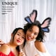 thumbnail image 2 of KAKOWELY Diadema de mariposa de peluche con orejas de criatura fantástica, suave y peludas, accesorio para disfraz de hada de Halloween, para elfo, cosplay, mujeres y niñas, accesorios de fiesta., 2 of 4