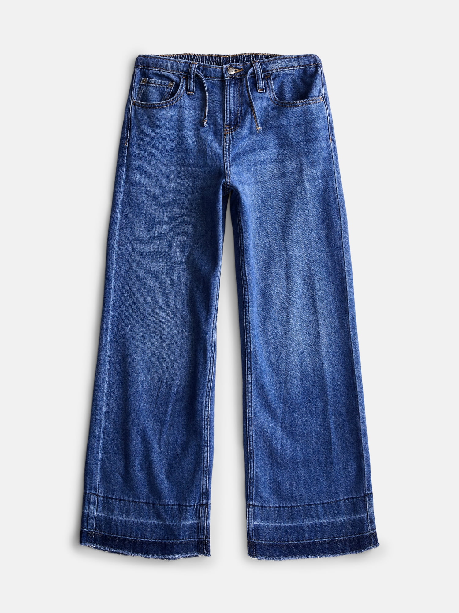 Weekend Academy Girls Tie Waist Cotton Jeans, Sizes 4-18