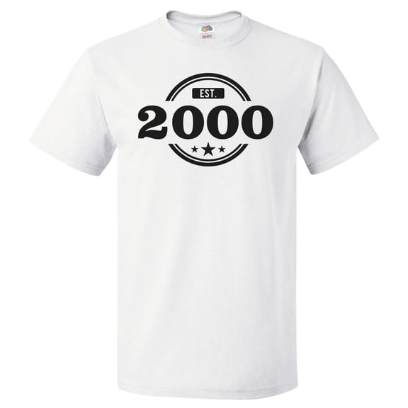 26th Birthday Gift For 26 Year Old Established 2000 T Shirt