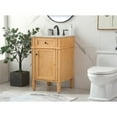thumbnail image 2 of Elegant Decor Park Avenue 21" Aluminum MDF Single Bathroom Vanity - Natural Wood, 2 of 8