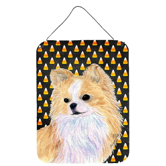 Carolines Treasures SS4266DS1216 Chihuahua Candy Corn Halloween Portrait Wall or Door Hanging Prints 12WX16H multicolor