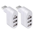 thumbnail image 1 of HUB USB 3.0 giratorio Hugo 3 Puertos 2 Divisores adaptador USB 2.0 blanco, 1 of 9