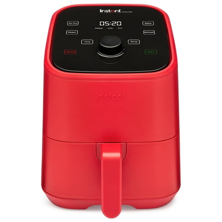 

Instant Vortex 2-Quart Mini Air Fryer 4-in-1 with Customizable Smart Cooking Programs Nonstick and Dishwasher-Safe Basket Red