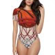 thumbnail image 1 of Fotbe Basketball Shot Body de Mujer con Cuello Redondo y Mangas Cortas, Sin Mangas Ajustado, Suave, Cómodo y Básico-Small, 1 of 7