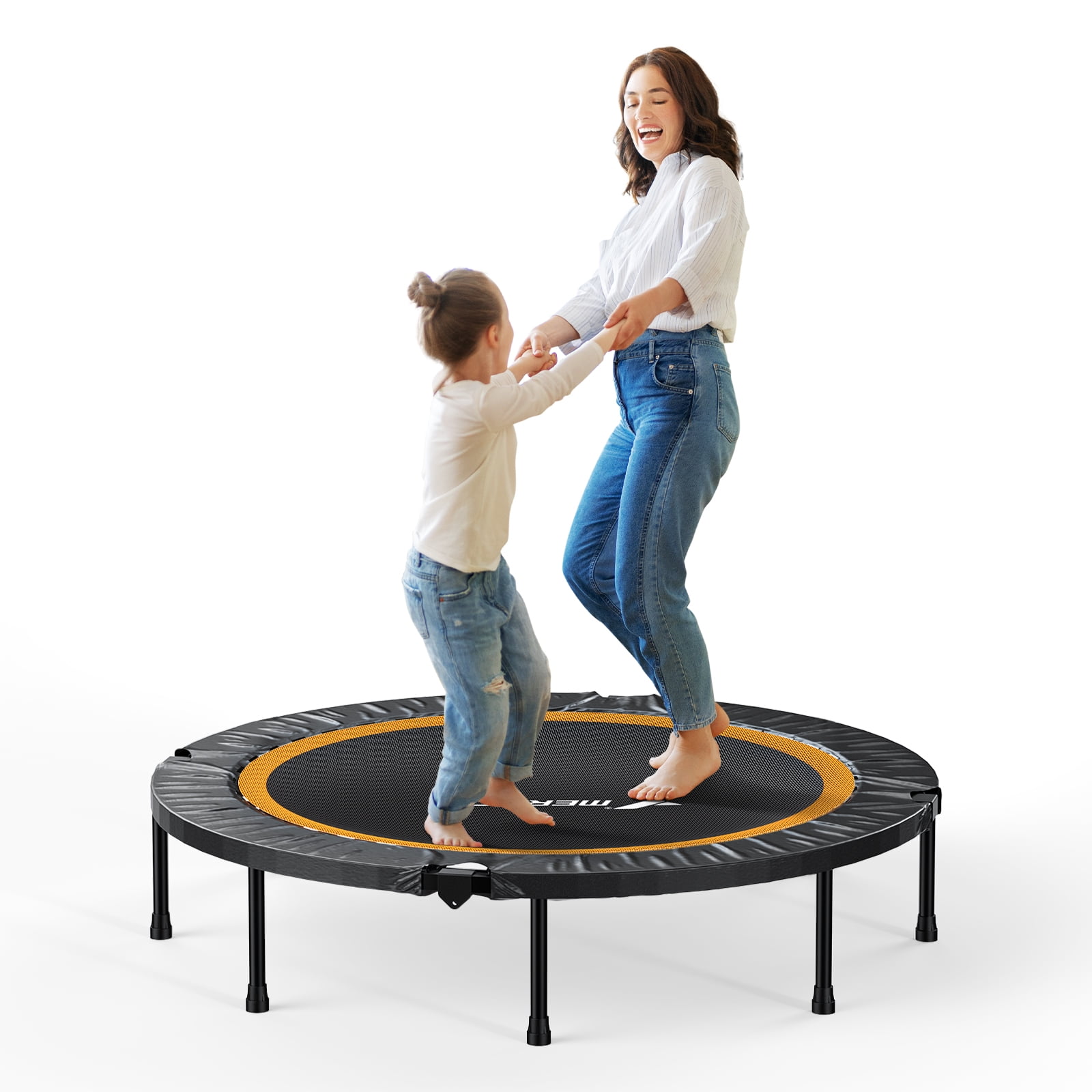 MERACH 48" Mini Trampoline for Adults & Kids, Indoor/Outdoor Rebounder Trampoline, 330 lbs Weight Capacity, Compact Fitness Exercise Trampoline