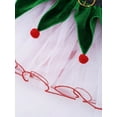thumbnail image 6 of Miutii Kids Girls Christmas Elf Sleeveless Striped Dance Dress Tulle Tutu Skirt with Santa Hat Xmas Dress Up Green 10, 6 of 7