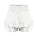 thumbnail image 4 of biudgviw Flowy Shorts for Women Smocked High Waisted Golf Tennis Shorts Ruffle Layered Boho Summer Beach Vacation Shorts, 4 of 6