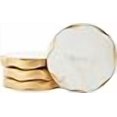 thumbnail image 3 of James Scott Marble Coasters - Set of 4 Round Natural Coasters with Gold Edges - Beautiful Gift, 3 of 4