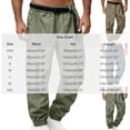 thumbnail image 3 of LODIENY Tapered Cargo Pants for Men Belted Elastic Waist Workout Joggers Lightweight Sweatpants Hiking Loose Fit Trousers with Multi Pockets Green XXXL, 3 of 6