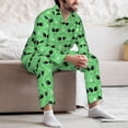 thumbnail image 7 of Fotbe alien cartoons Pattern Long Sleeve Pajama Set for Men,Sleepwear Set,2-piece Loungewear Set,Soft PJs Comfy Nightwear with Pockets-X-Large, 7 of 7