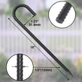 thumbnail image 2 of Estacas de Rebar EUOKOK con Gancho en J de 18 cm, Paquete de 16, Acero Negro, 2 of 6