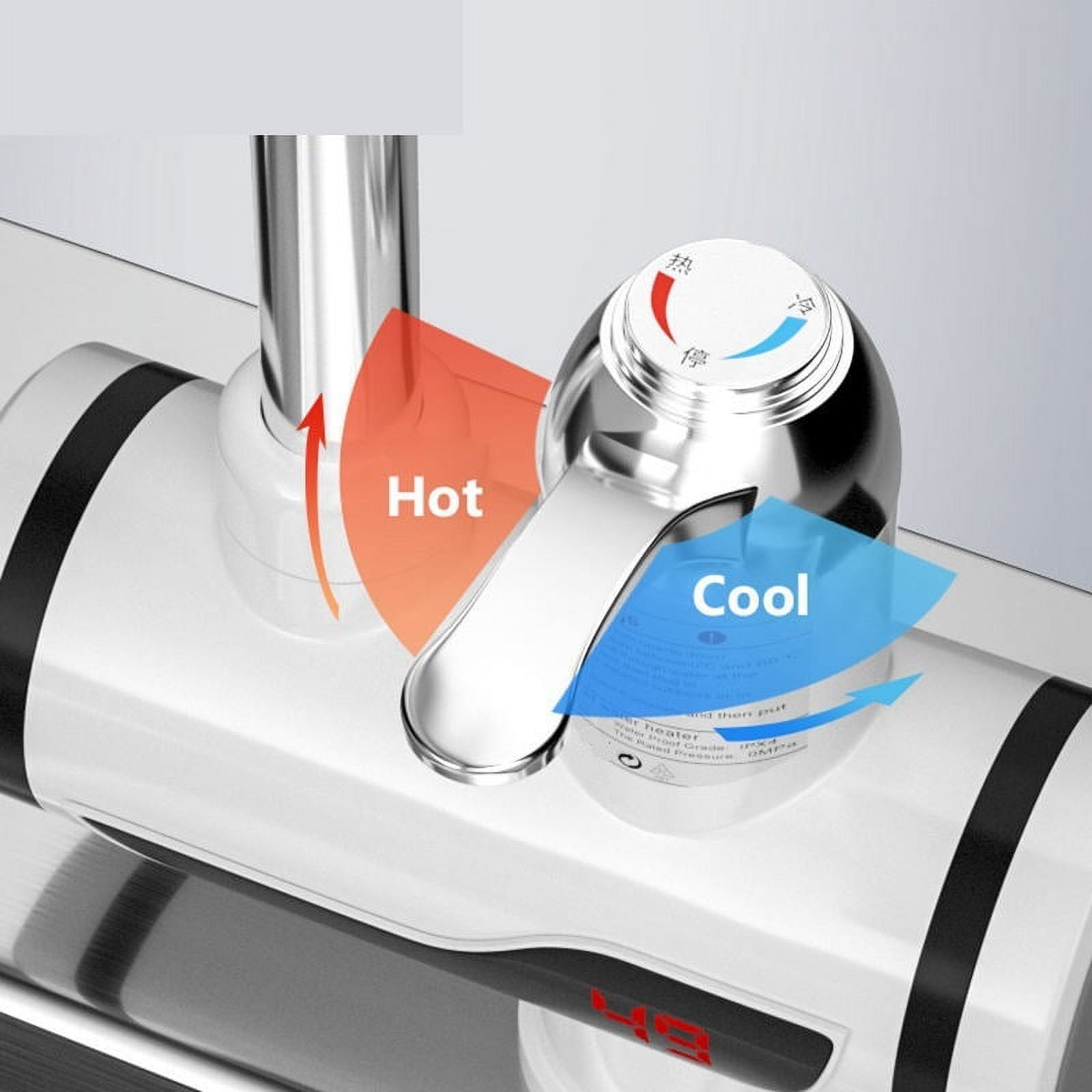 3000W Intelligent Instant Hot Water Faucet Stainless Steel Universal Hose Tankless Faucet With Shower Bathroom Kitchen Water Heater ,Easy Installation