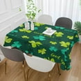 thumbnail image 4 of Coolnut 60" 60" Rectangle Tablecloth, 60"x60" St.Patrick's Day Clover Tablecloth Waterproof Anti-Shrink Soft and Wrinkle Resistant Decorative Fabric Table Cover for Outdoor Picnic/Kitchen Dining, 4 of 7