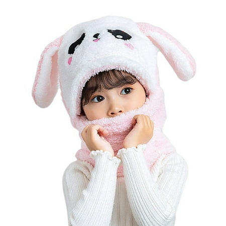 

RPVATI Child Children Kids Warm Beanie Hats for Boys and Girls Soft Winter Hats with Scarf 4Y-8Y