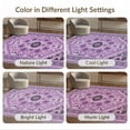 thumbnail image 7 of ODIKA 5'x7' Washable Area Rug Gothic Tie Dye Symmetrical Mystic Purple Swirl Ombre for Dining Room, Under Table, Home Office, Non-Slip Chair-Friendly, 7 of 7