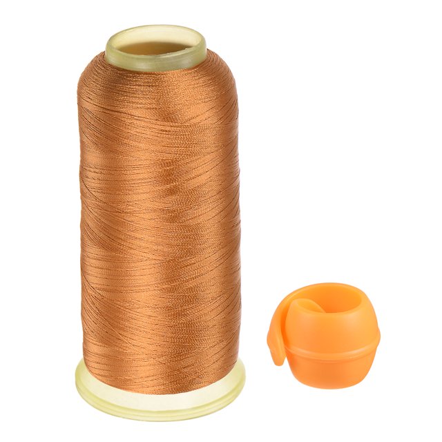 Unique Bargains Polyester Embroidery Thread Thread Spools Savers Kit, Light Brown Orange